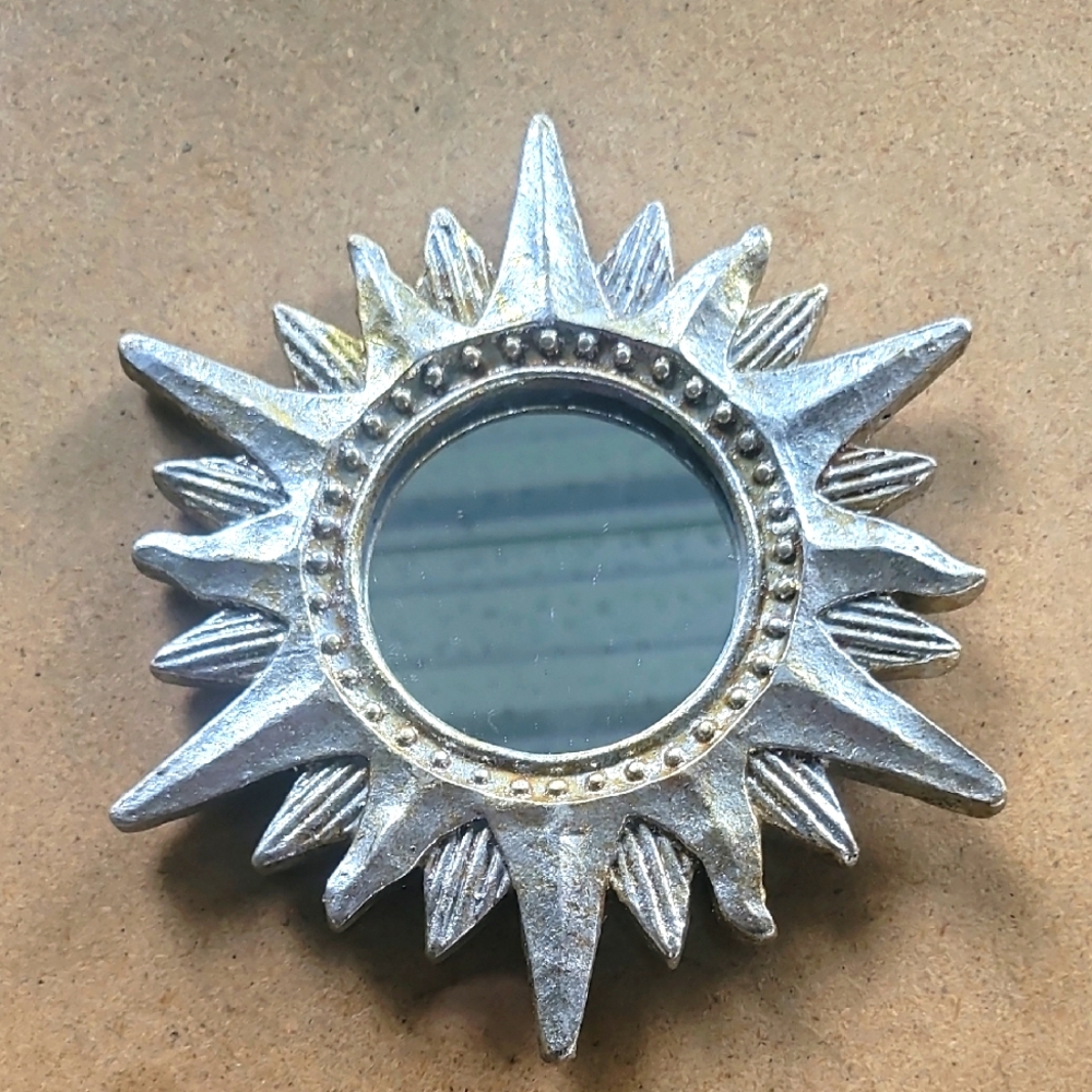 Silver Sunburst Wall Mirrors